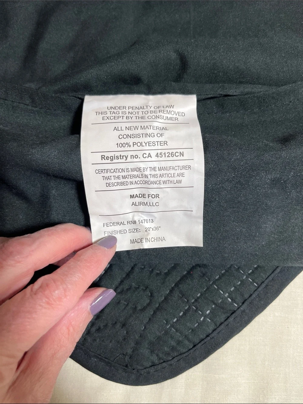 Quilted Pillow Shams in Soft Black- Soft Home Bedding